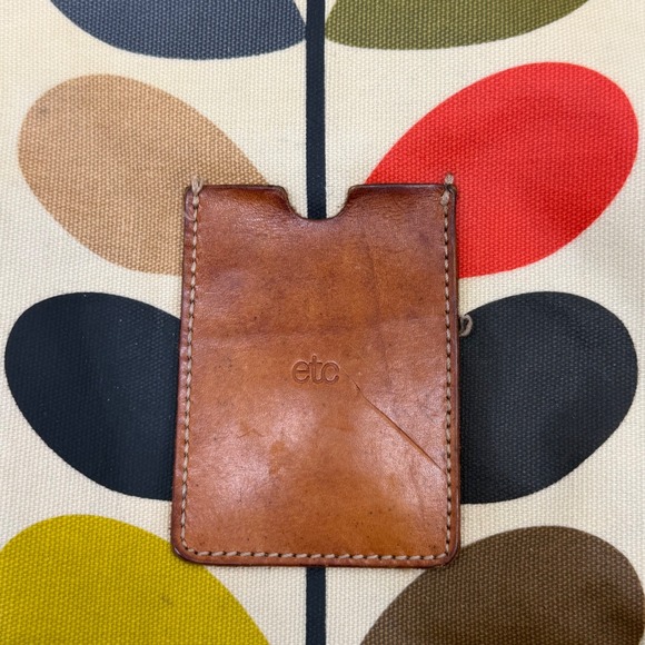 Orla Kiely Backpack Multi Color Leaf Print Leather Trim Casual Daypack - Picture 2 of 14